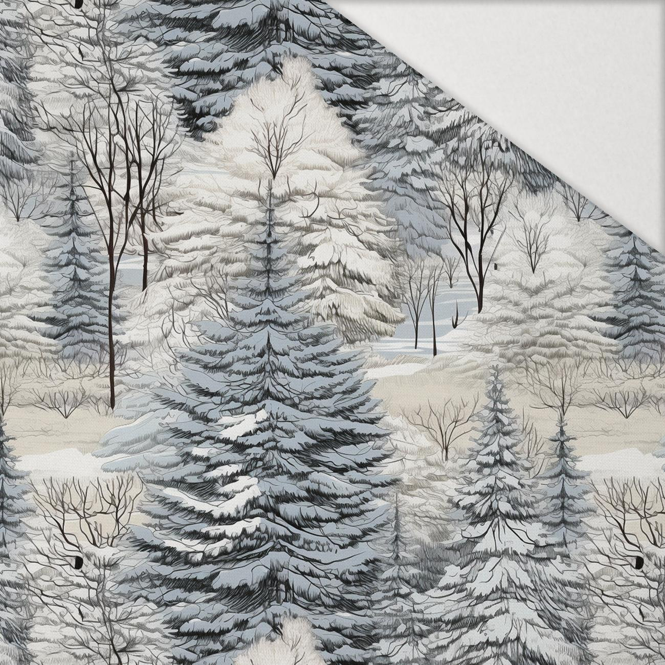 WINTER FOREST WZ. 4 - Hydrofobowa dzianina drapana 
