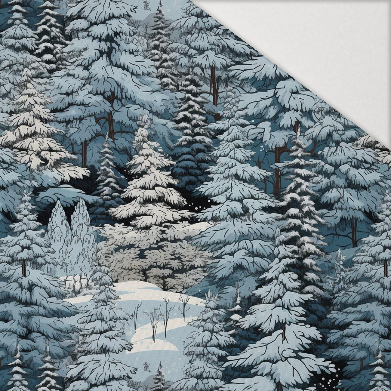 WINTER FOREST WZ. 6 - Hydrofobowa dzianina drapana 