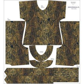 BLUZKA TYPU KIMONO - GOLD LEAVES wz. 2 - zestaw do uszycia L-XL