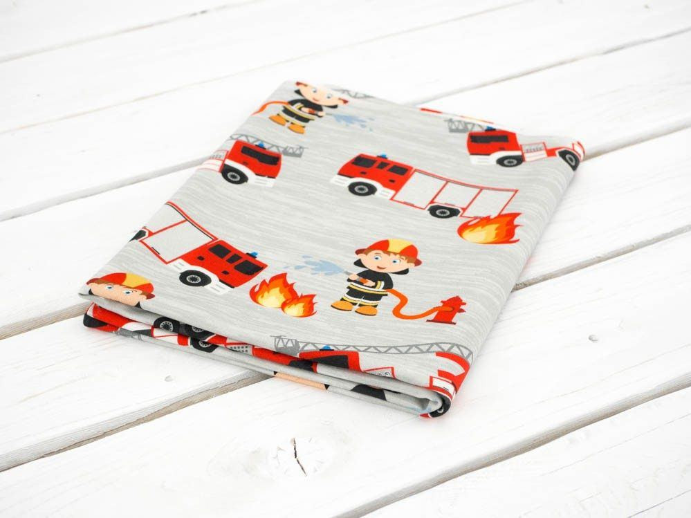 WOZY STRAŻACKIE / ogień - Jersey wiskozowy WE210