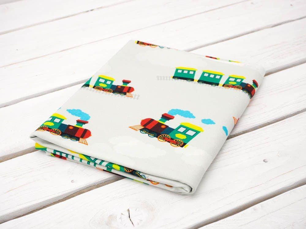 LOKOMOTYWY / zielone - dresówka pętelkowa 