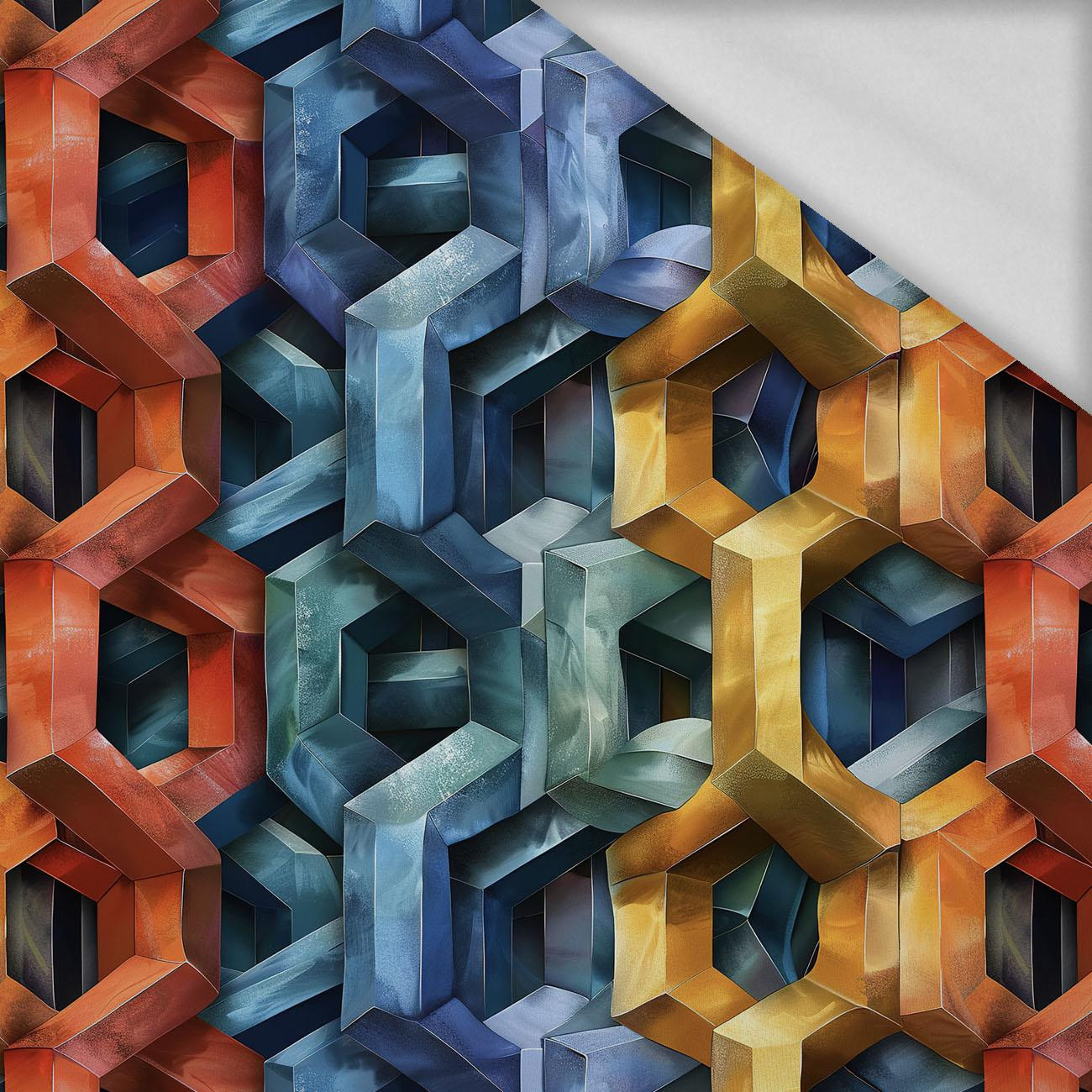 ABSTRACTION WZ.37 - lekka dzianina drapana