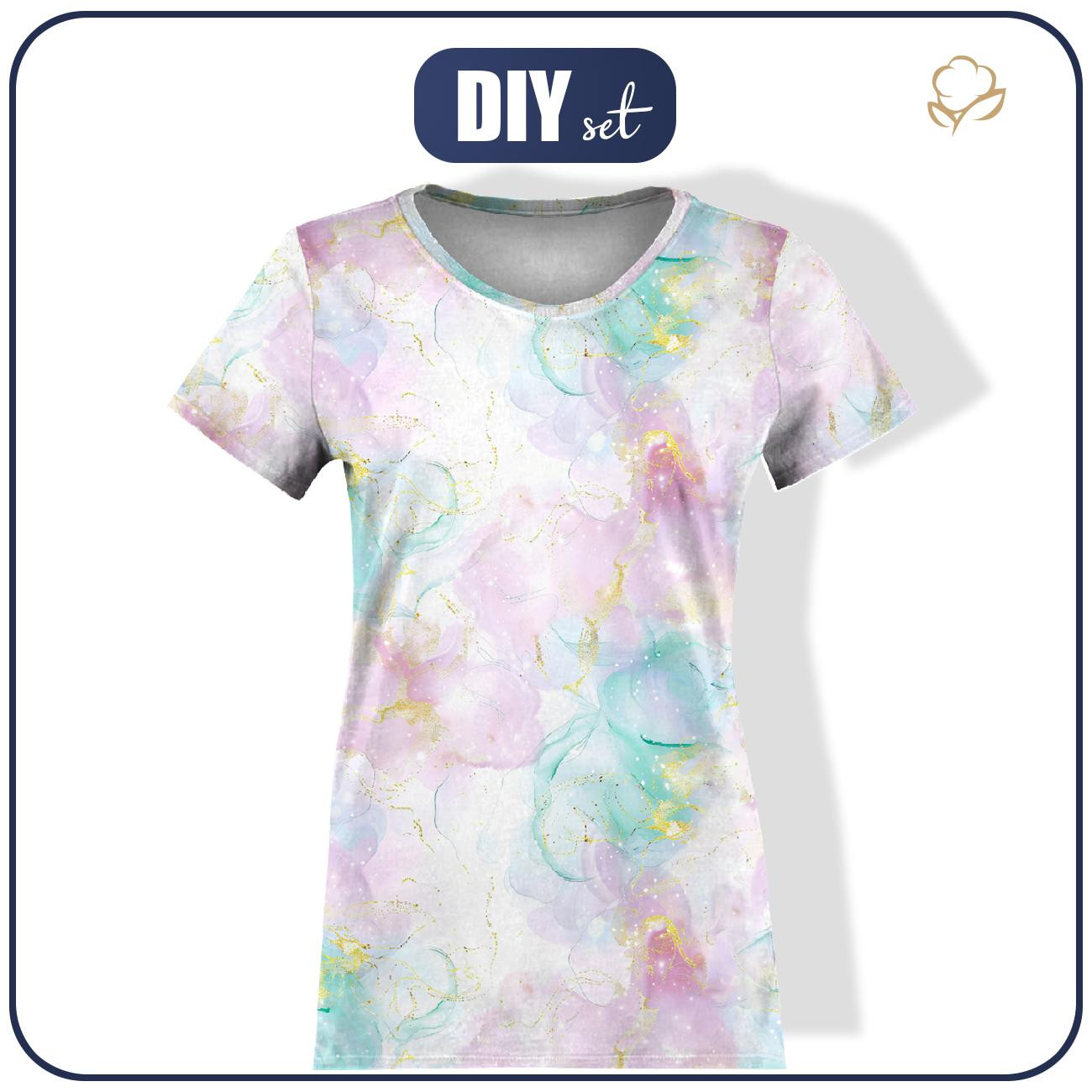 T-SHIRT DAMSKI - ALCOHOL PASTEL INK WZ.1 - zestaw do uszycia