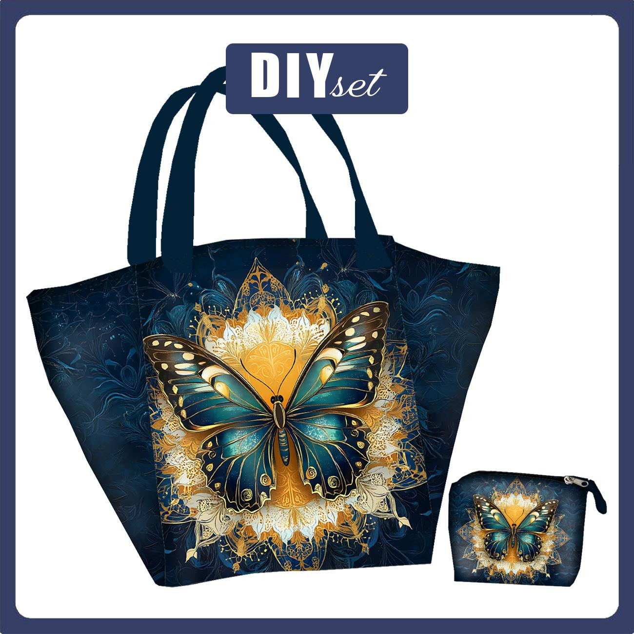 Torba XL z saszetką 2 w 1 - ANIMALS MANDALA wz.13  - zestaw do uszycia