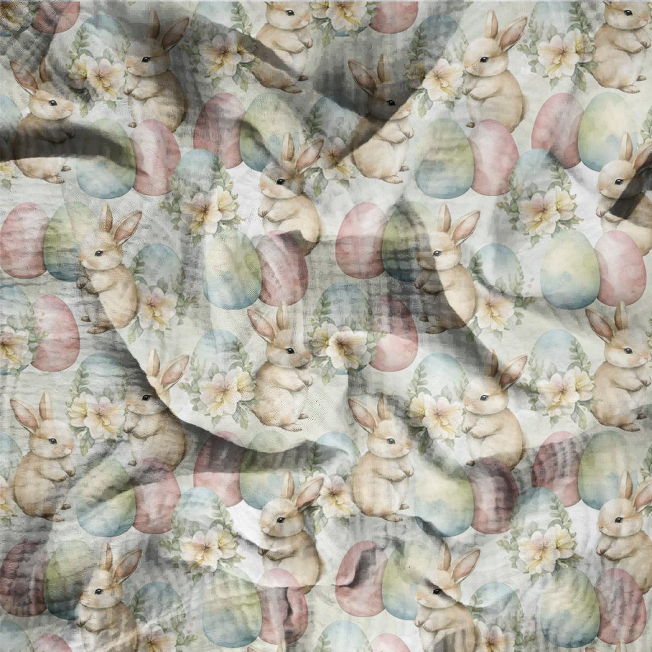 BUNNY EASTER WZ. 2 - Muślin bawełniany