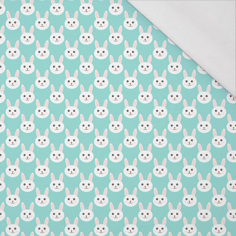 MAŁE ZAJĄCZKI / miętowy - single jersey z elastanem 