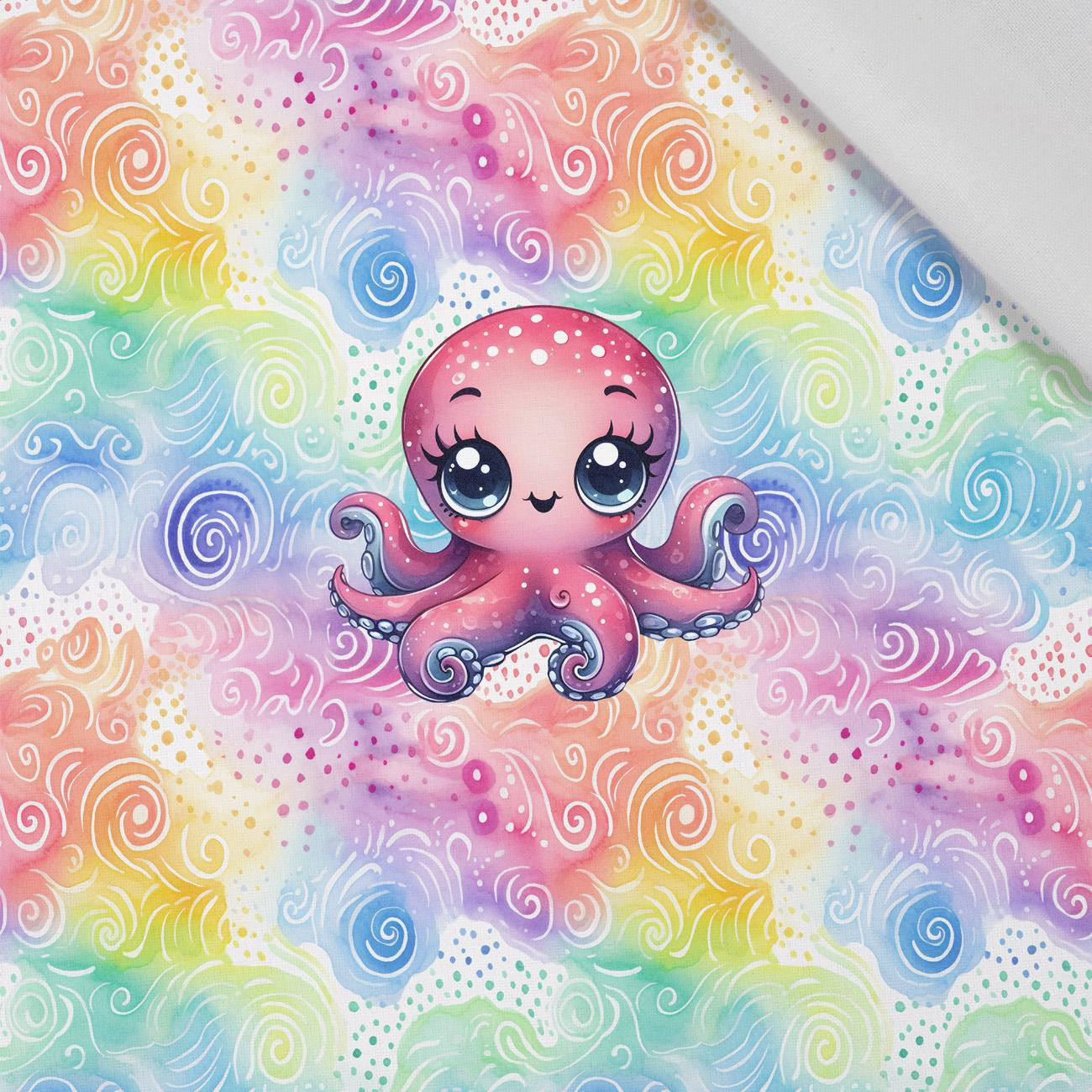 OCTOPUS (SEA ANIMALS WZ. 3) - PANEL (60cm x 50cm) tkanina bawełniana