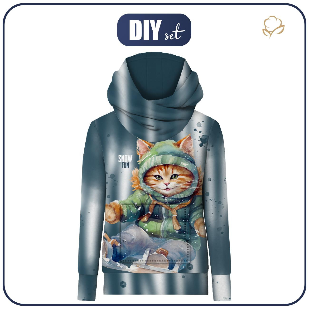 BLUZA HYDROFOBOWA UNISEX - SNOW CAT - zestaw do uszycia