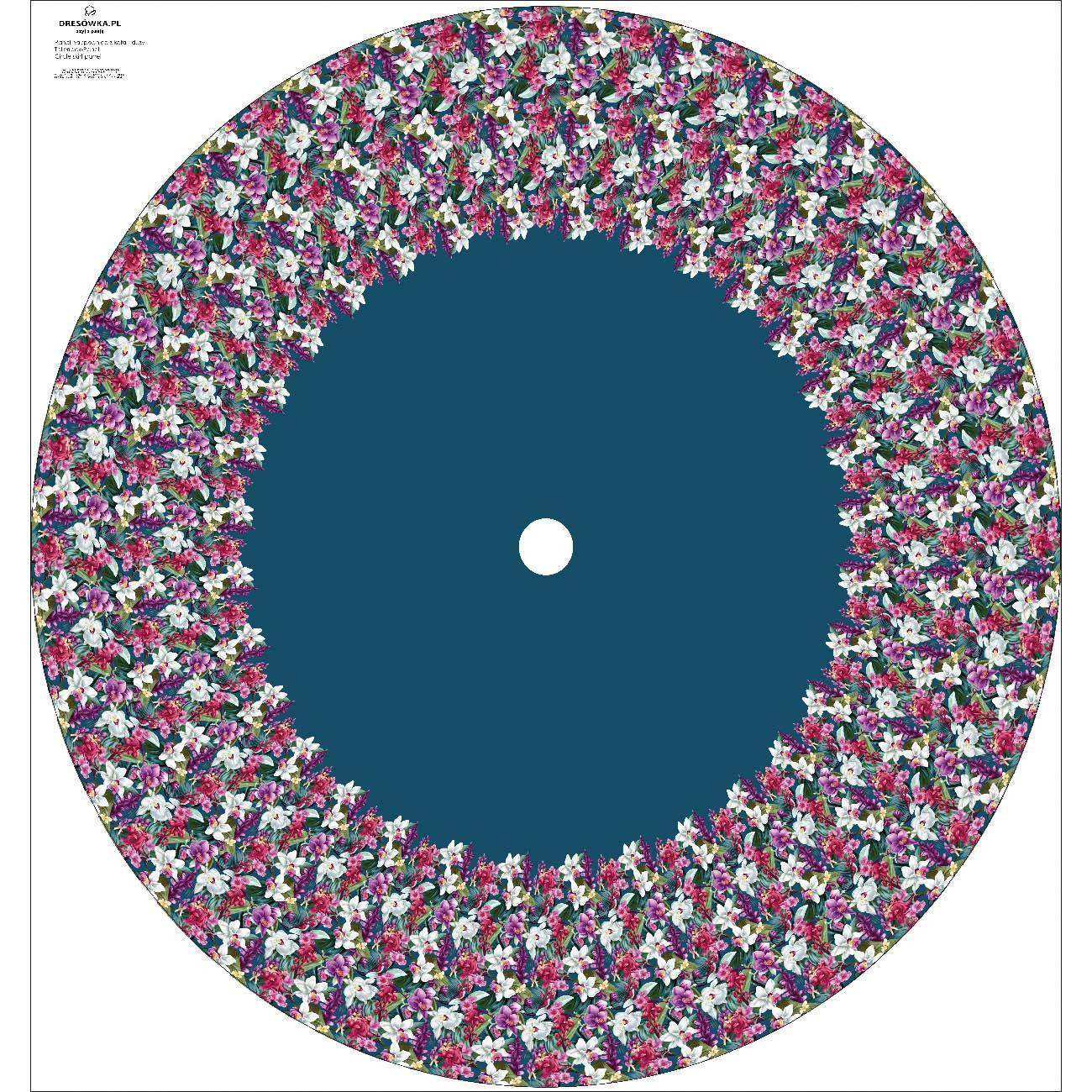 EXOTIC ORCHIDS WZ. 1 - duży panel na spódnicę z koła