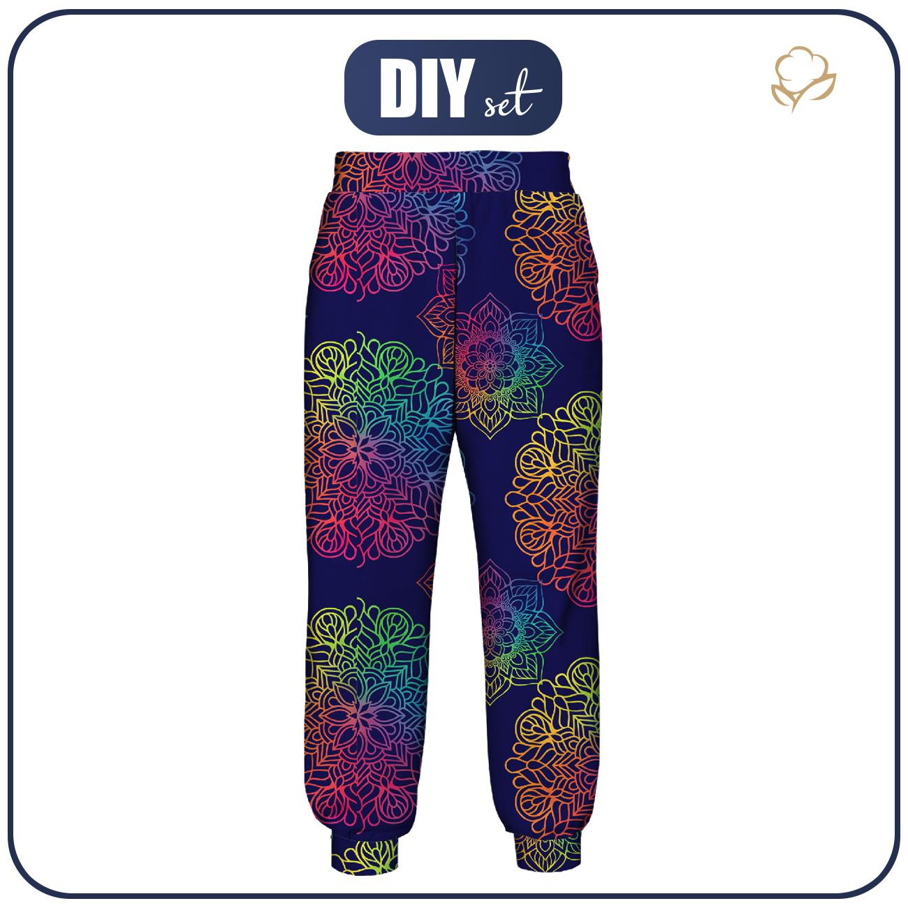 JOGGERY DAMSKIE (NOEMI) - MANDALA wz. 4 - zestaw do uszycia