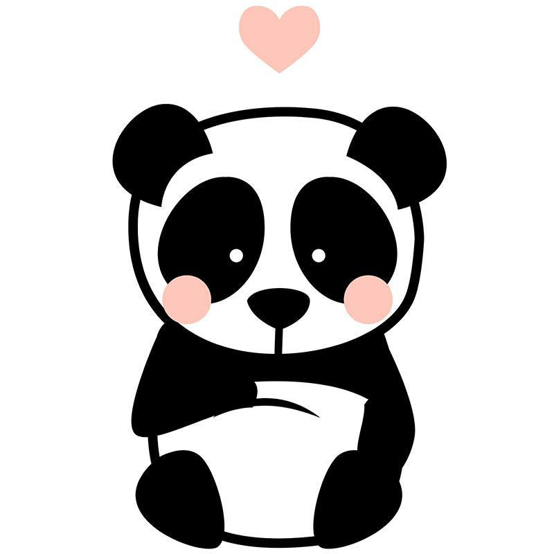PANDA / BLADY RÓŻ ROZMIAR "M"  50x60 cm - biała (Przód) Dzianina sportowa Łezka 