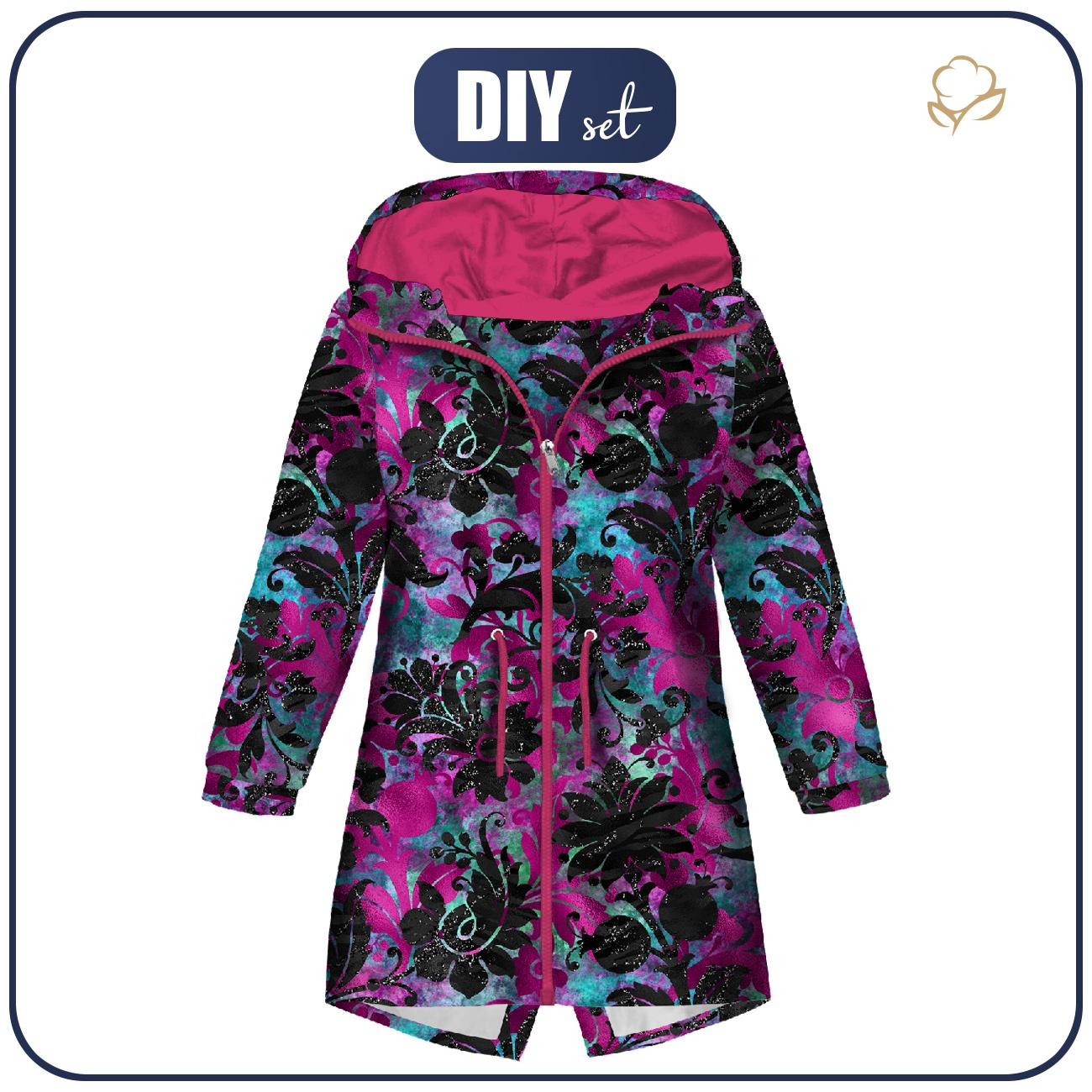 PARKA DZIECIĘCA (ARIEL) - FLORAL WZ. 9 - zestaw do uszycia