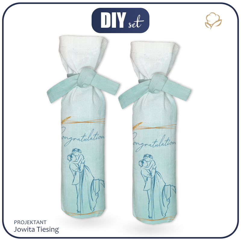 POKROWIEC NA BUTELKĘ - CONGRATULATIONS! - DIY set 