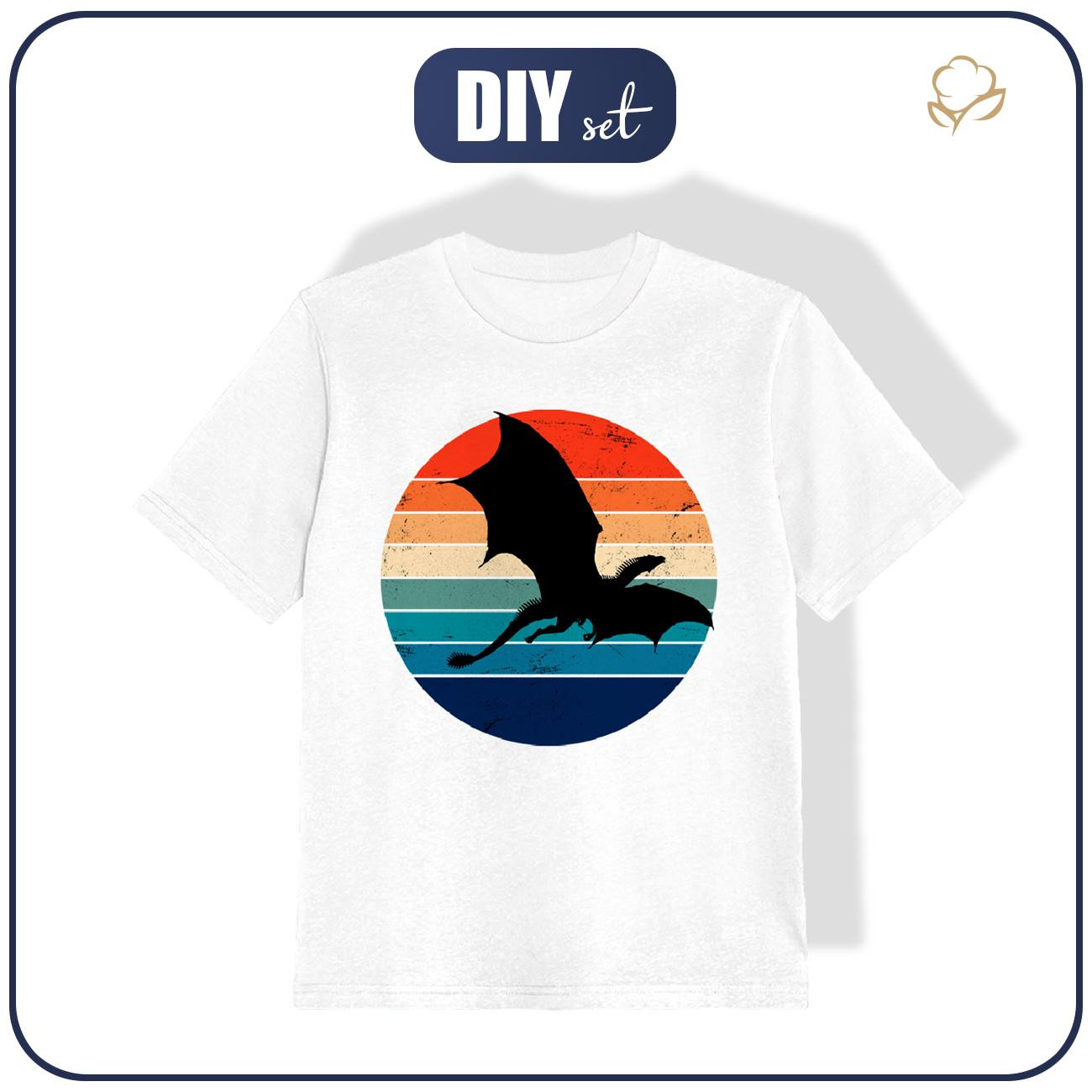 T-SHIRT DZIECIĘCY - DRAGON WZ. 2 / biały - single jersey