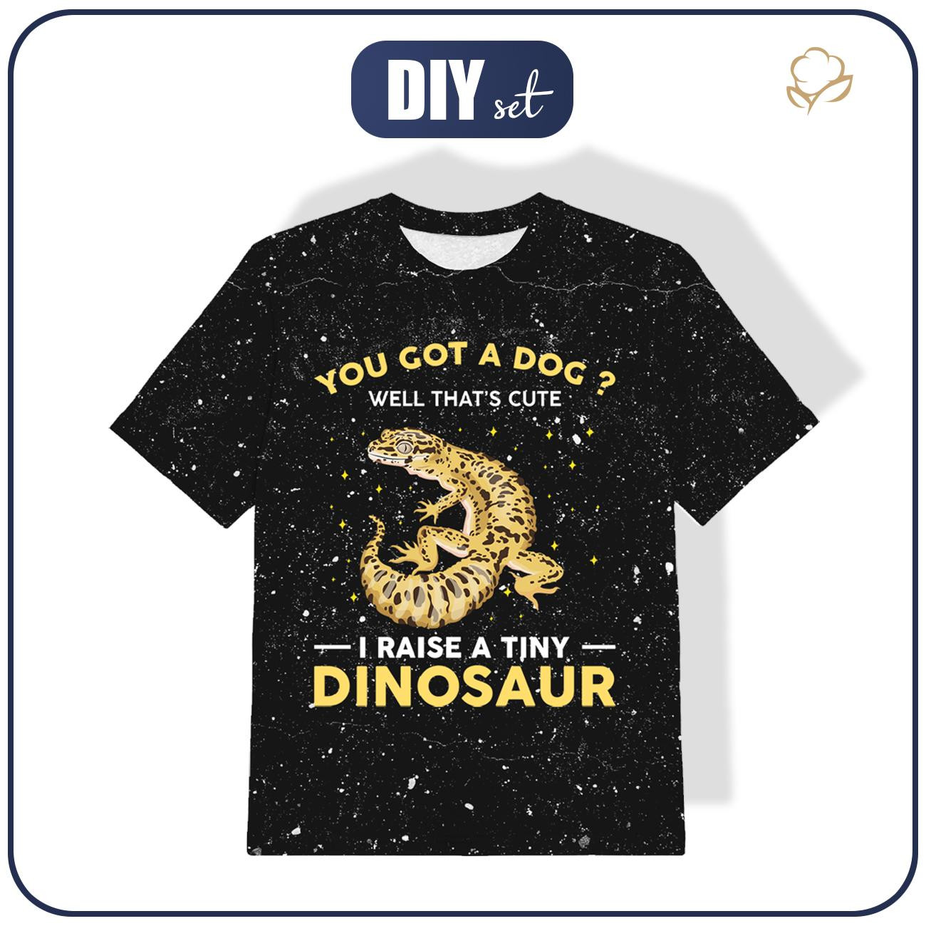 T-SHIRT DZIECIĘCY - TINY DINOSAUR / czarny - single jersey ITY