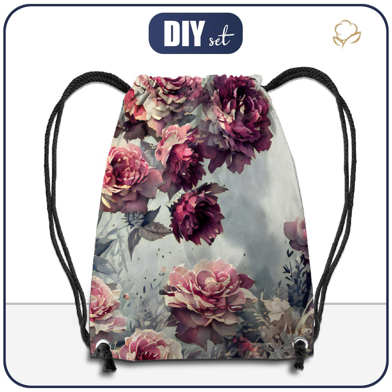 WORKOPLECAK - VINTAGE FLOWERS WZ. 12 - zestaw do uszycia