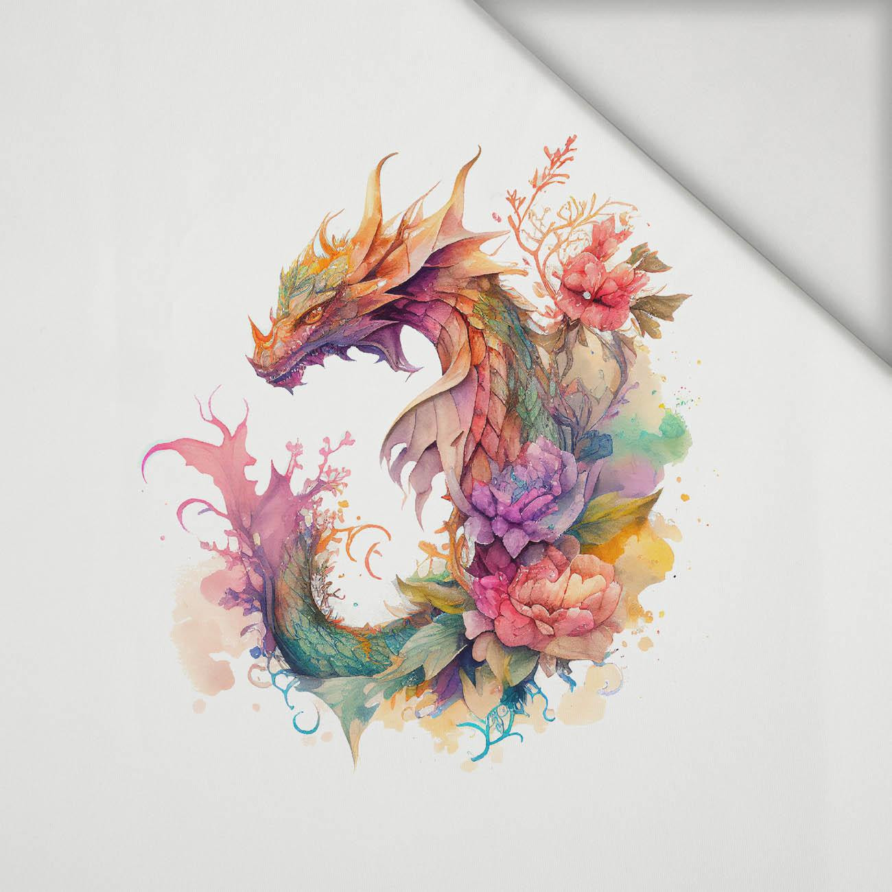 WATERCOLOR DRAGON WZ. 2 - panel (60cm x 50cm) lycra 300g