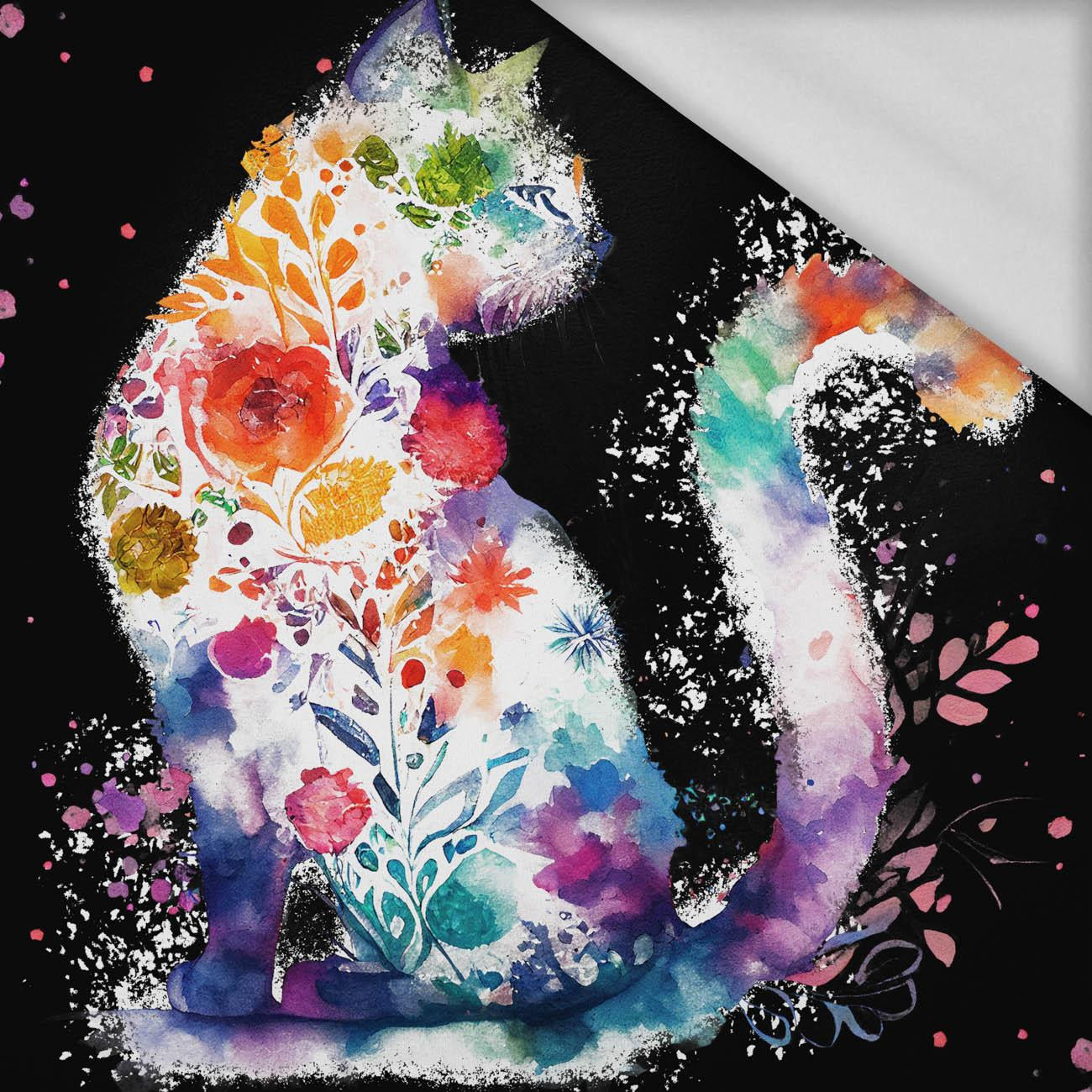 WATERCOLOR CAT WZ. 2 - PANEL (75cm x 80cm) - Thermo lycra