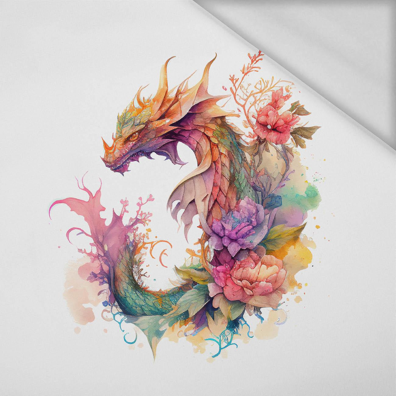 WATERCOLOR DRAGON WZ. 2 - PANEL (75cm x 80cm) - Thermo lycra