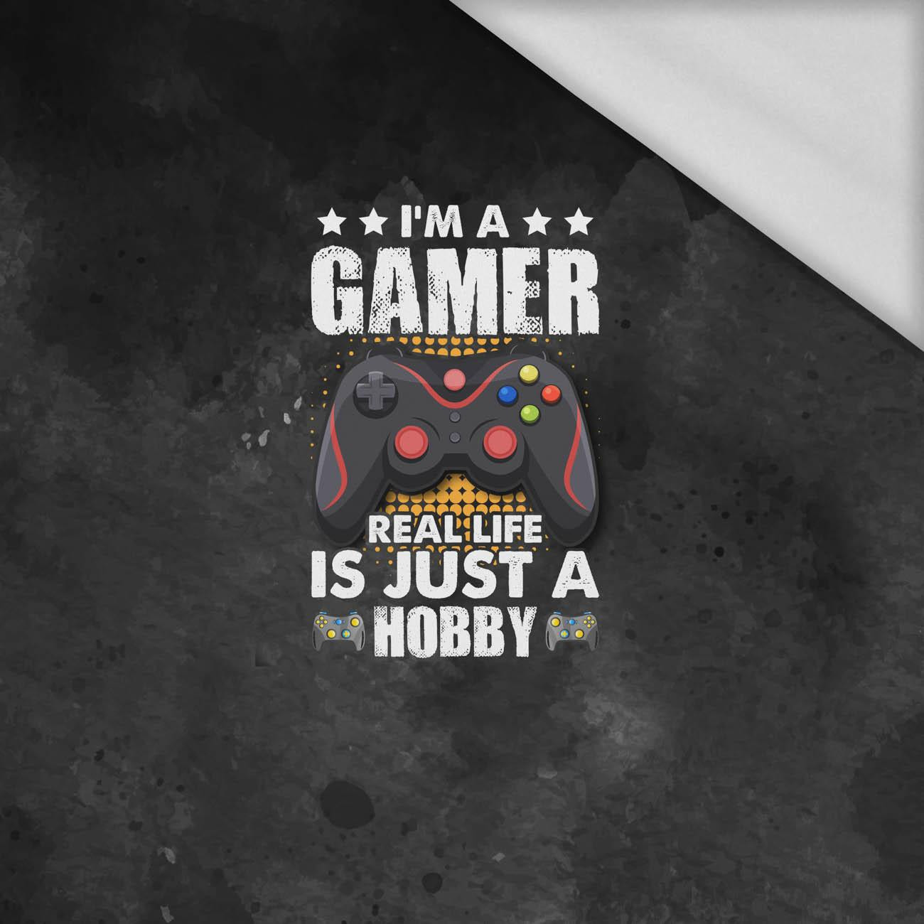 GAMER / czarny - PANEL (75cm x 80cm) - Thermo lycra