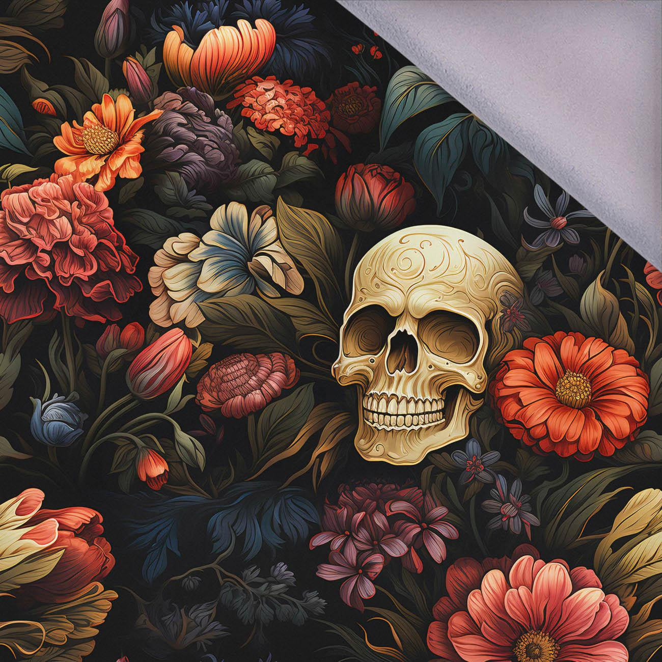 FLOWERS AND SKULL - softshell