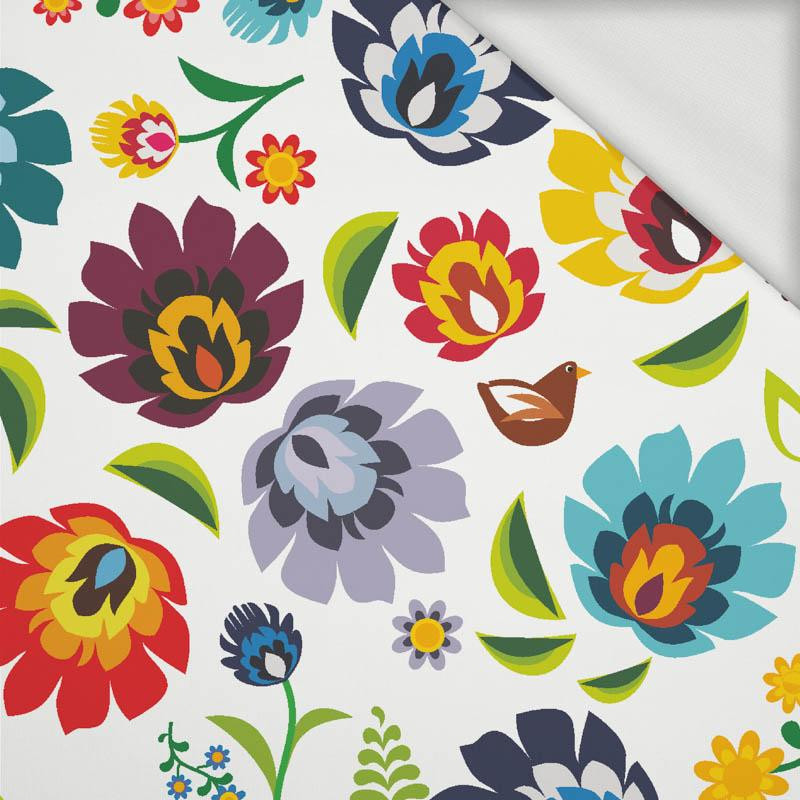 FOLK ŁOWICKI / biały - dresówka pętelkowa SP250