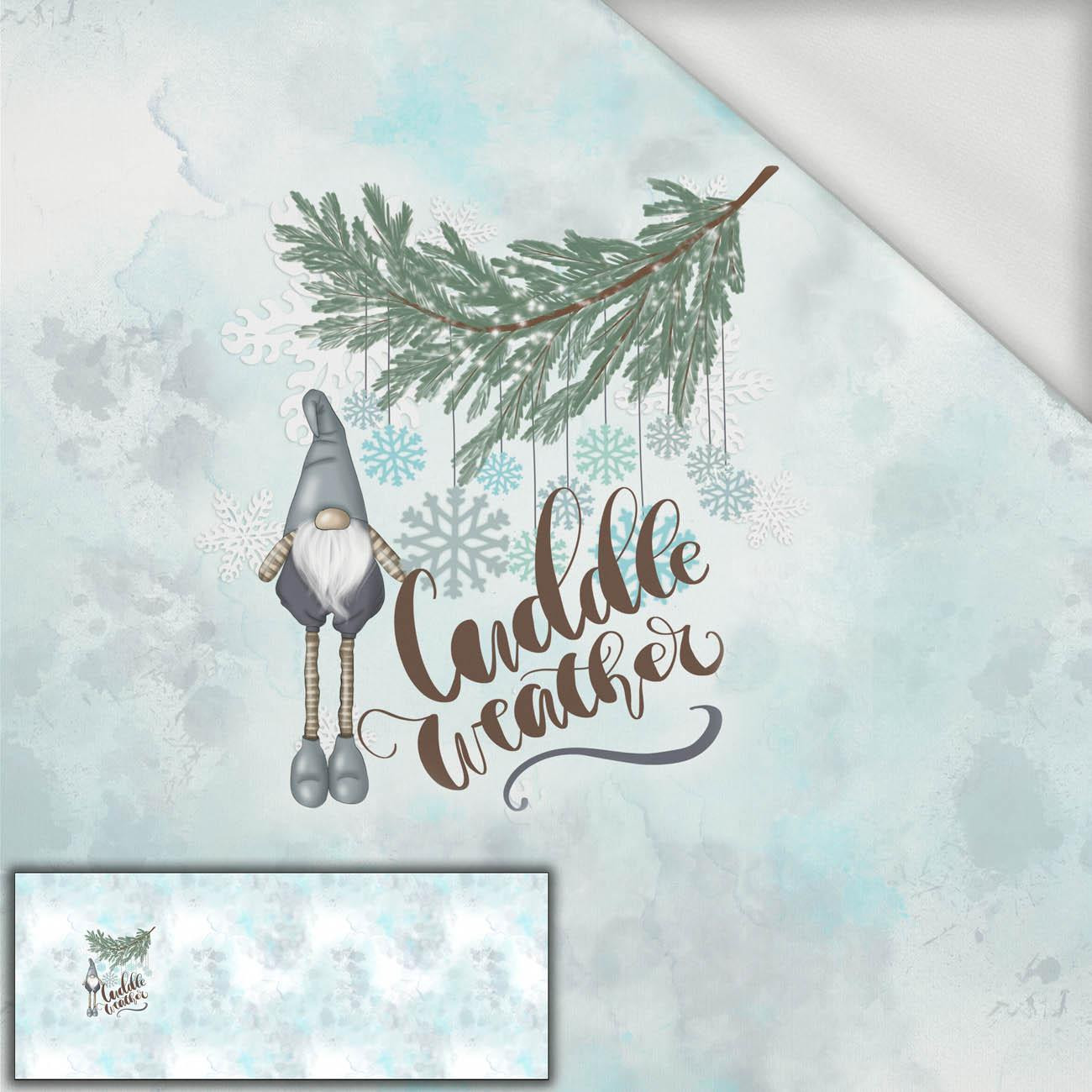 CUDDLE WEATHER (ZIMA W MIEŚCIE) - panel (60cm x 155cm) dzianina pętelkowa 