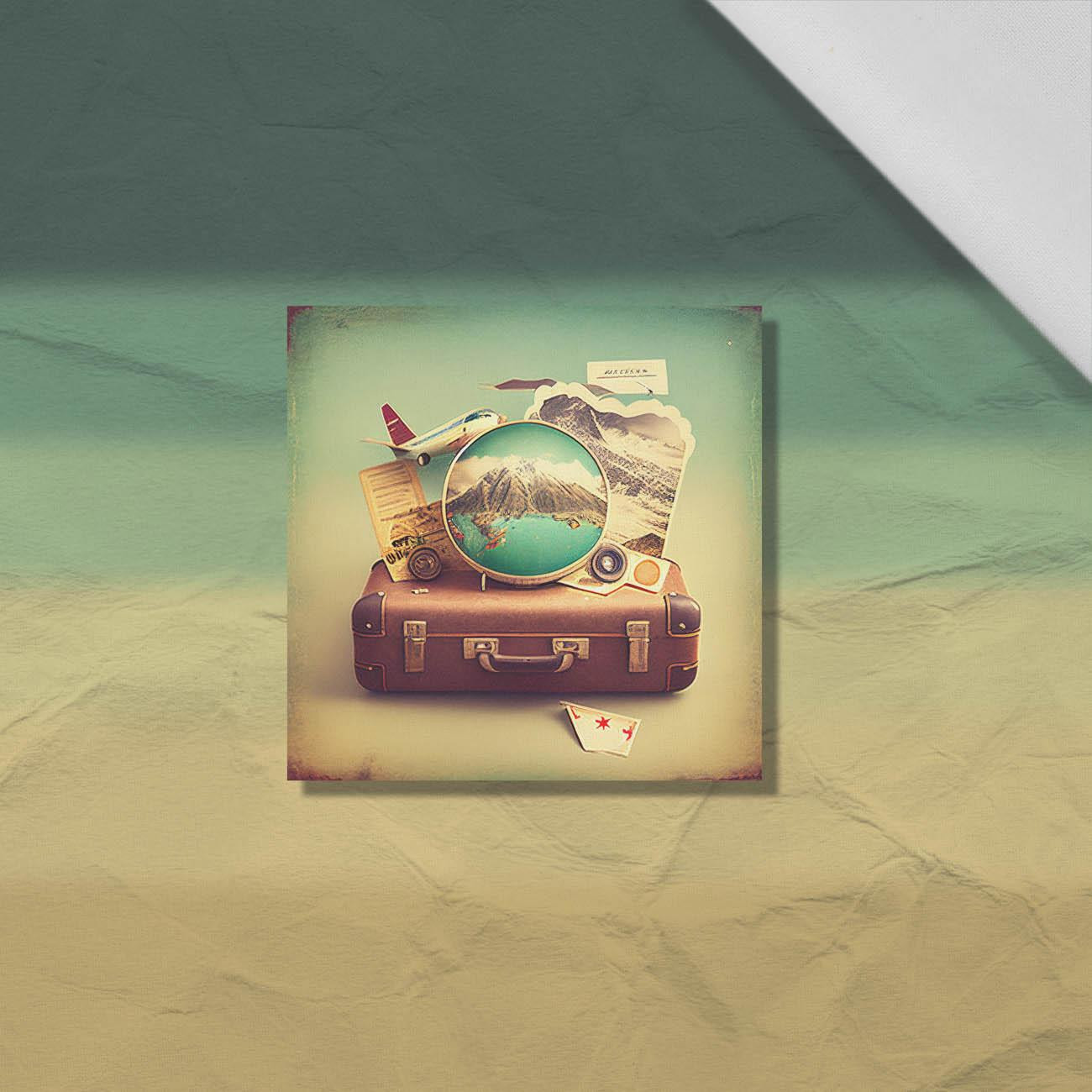 TRAVEL TIME WZ. 2 - PANEL (60cm x 50cm) tkanina bawełniana