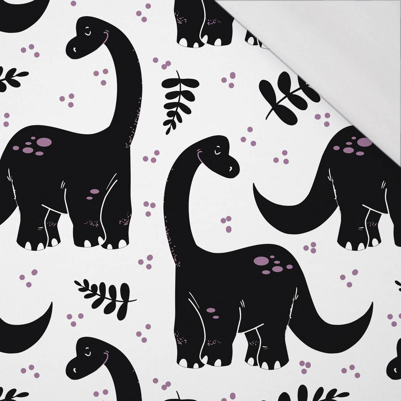 CZARNY DINO / ROŚLINY - single jersey z elastanem 