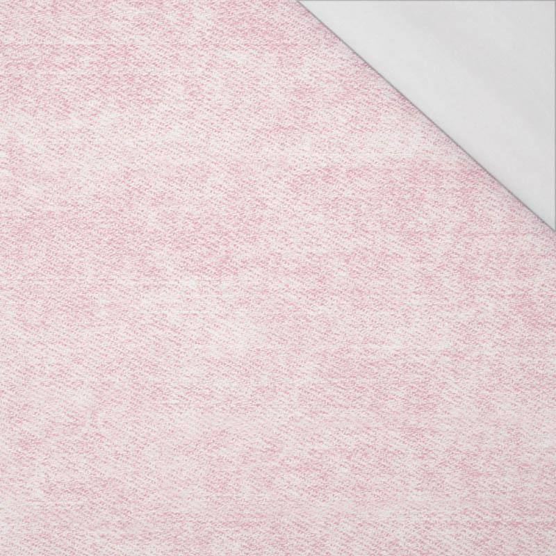 PRZECIERANY JEANS (blady róż) - single jersey z elastanem 