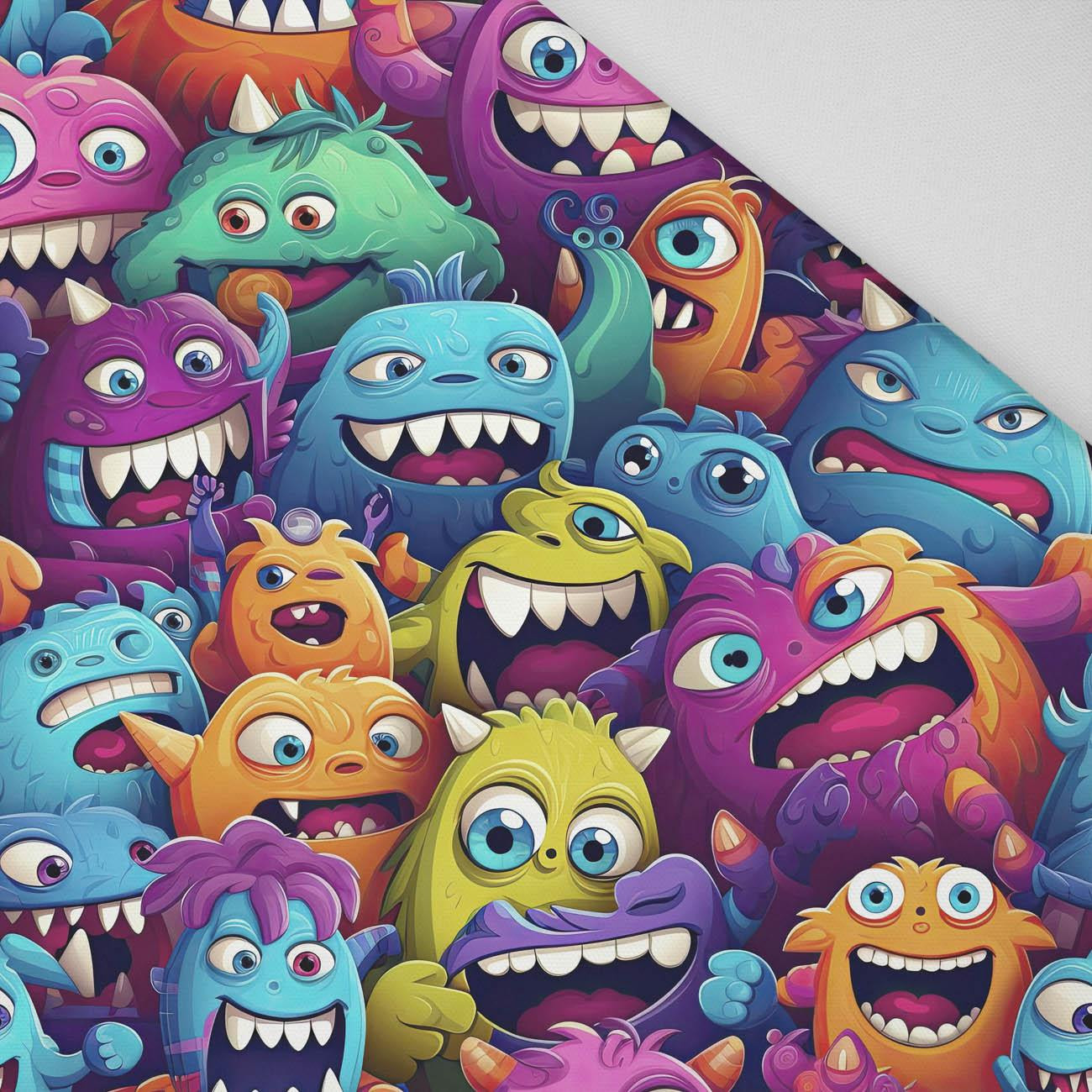 CRAZY MONSTERS WZ. 1 - Tkanina bambusowa 170g