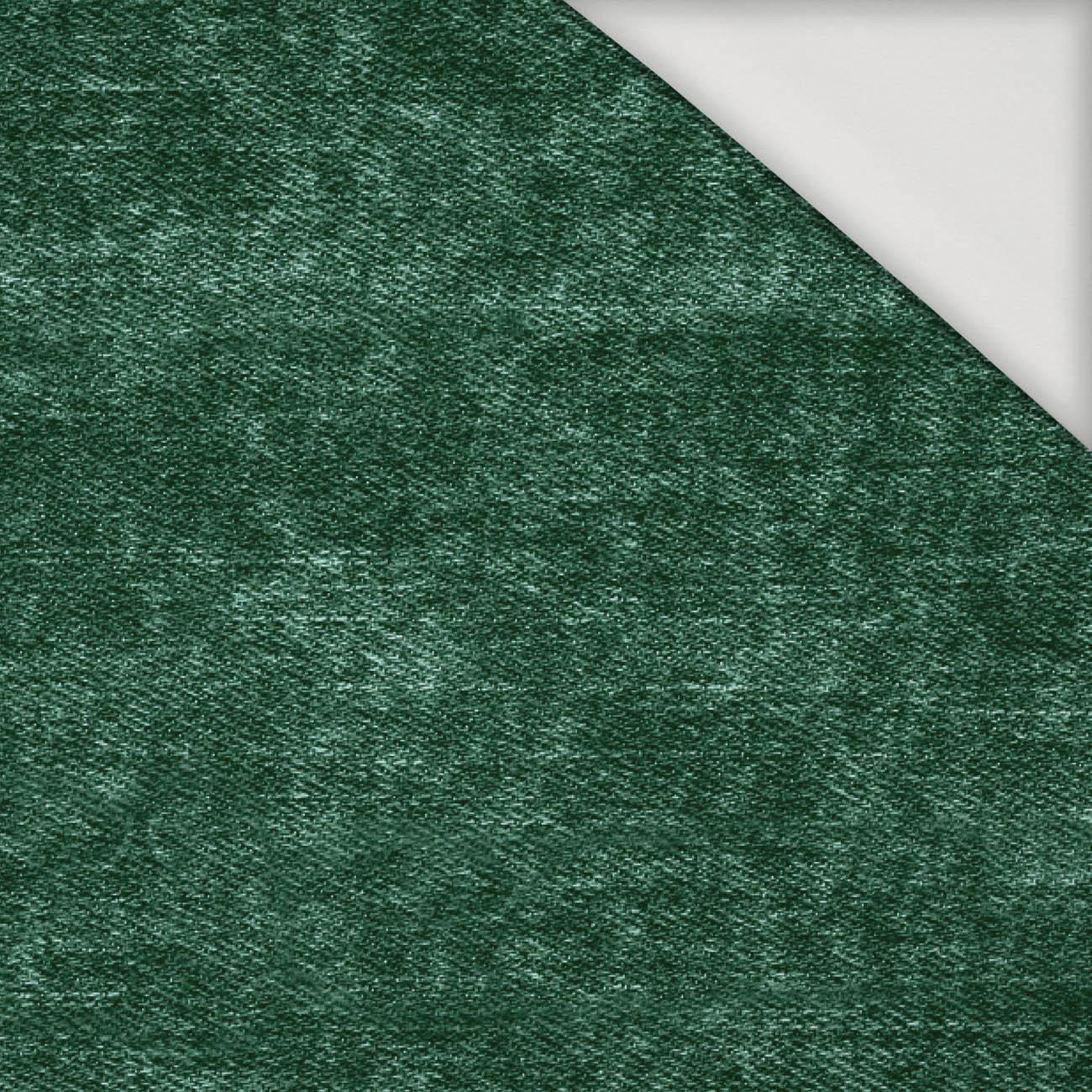 PRZECIERANY JEANS (Butelkowa zieleń) - Jersey wiskozowy