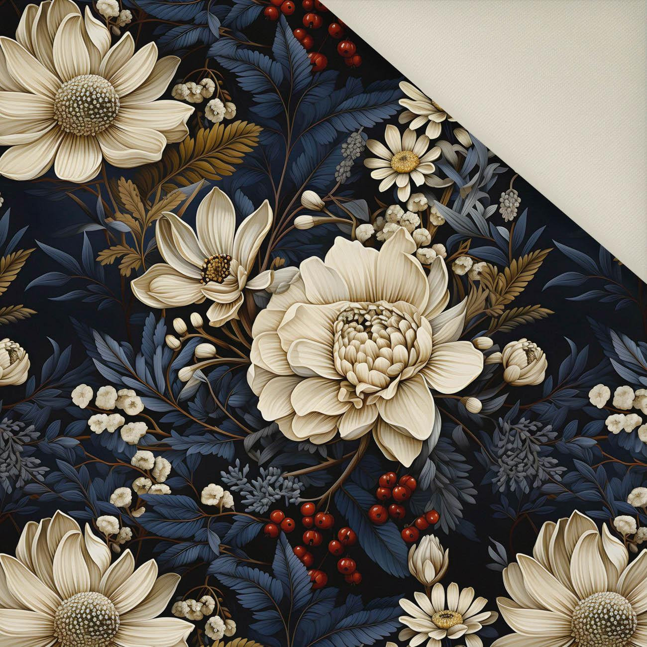 VIBRANT FLOWERS WZ. 2- Welur tapicerski