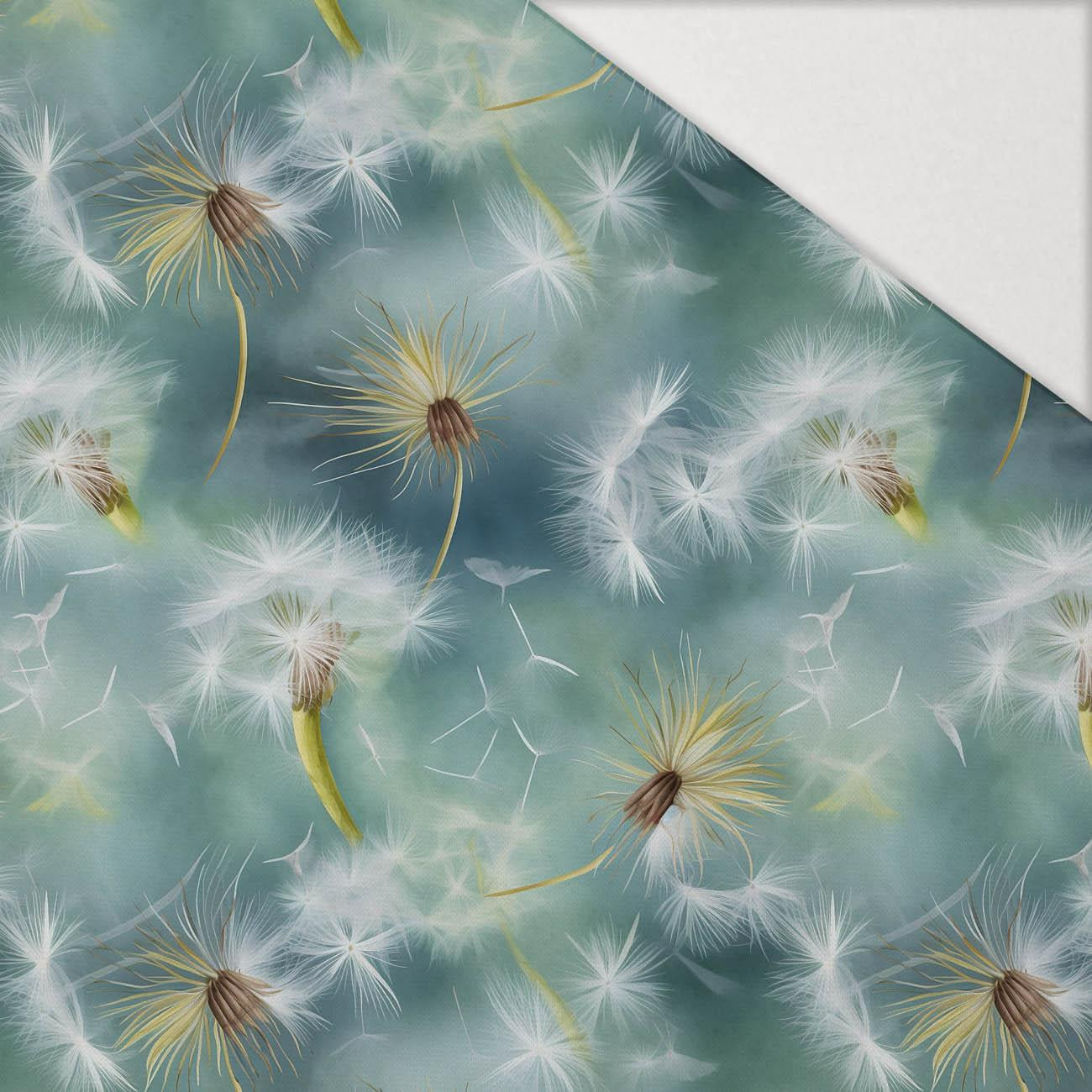 WATERCOLOR DANDELION WZ. 2 - Hydrofobowa dzianina drapana WATERCOLOR DANDELION WZ. 2 - Hydrofobowa dzianina drapana