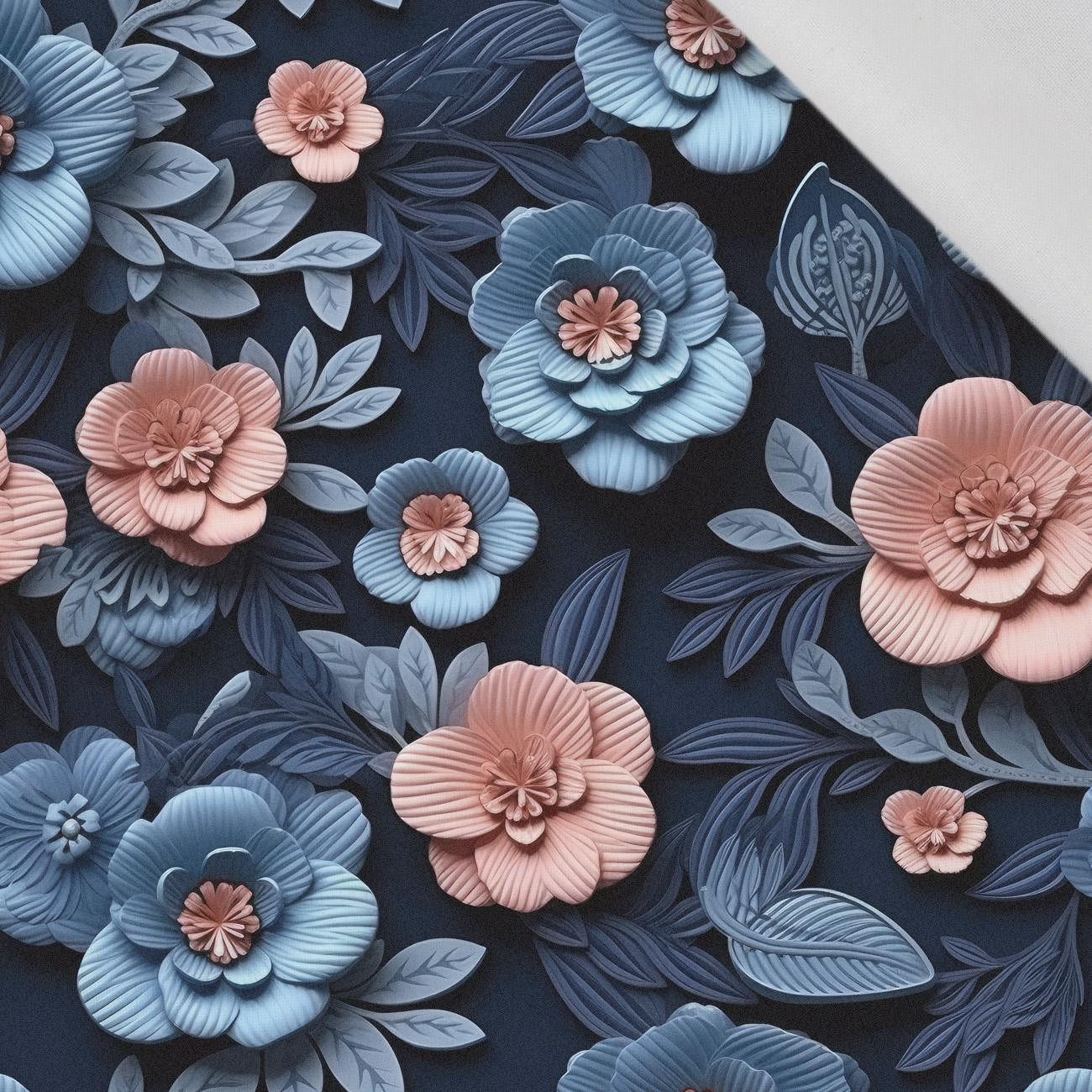 FLOWERS 3D WZ. 12 - tkanina bawełniana