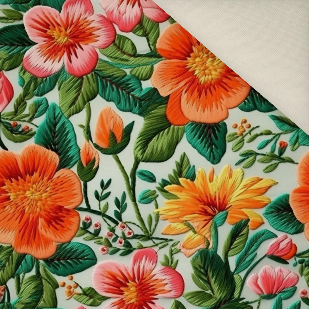 FLOWERS 3D WZ. 3- Welur tapicerski