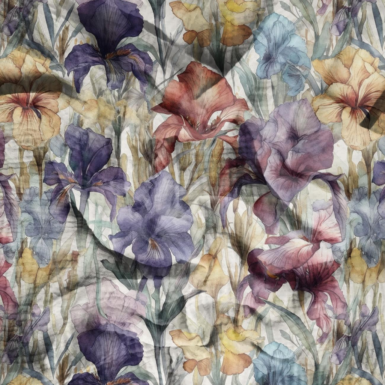 FLOWERS WZ.42 - Muślin bawełniany