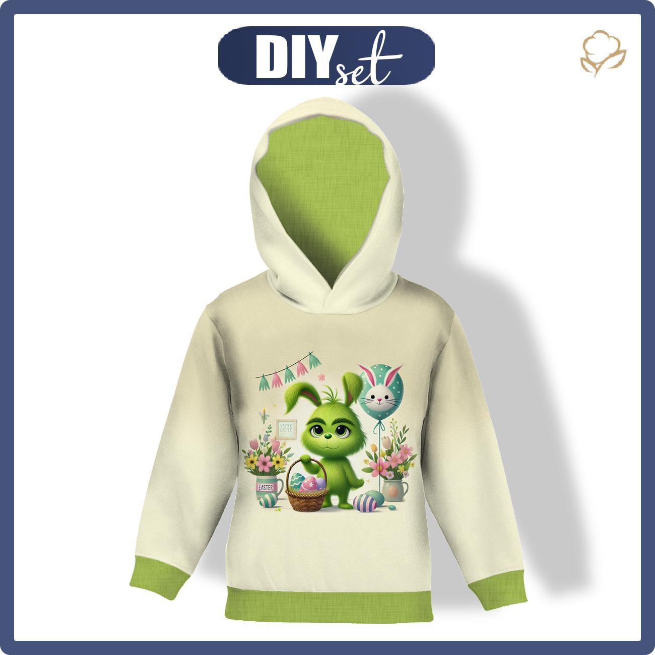 DZIECIĘCA BLUZA Z KAPTUREM (ALEX) - FUNNY EASTER wz.3 PRANKSTER - zestaw do uszycia