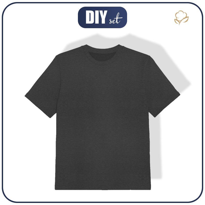 T-SHIRT DZIECIĘCY (104/110) - GRAFITOWY - single jersey 