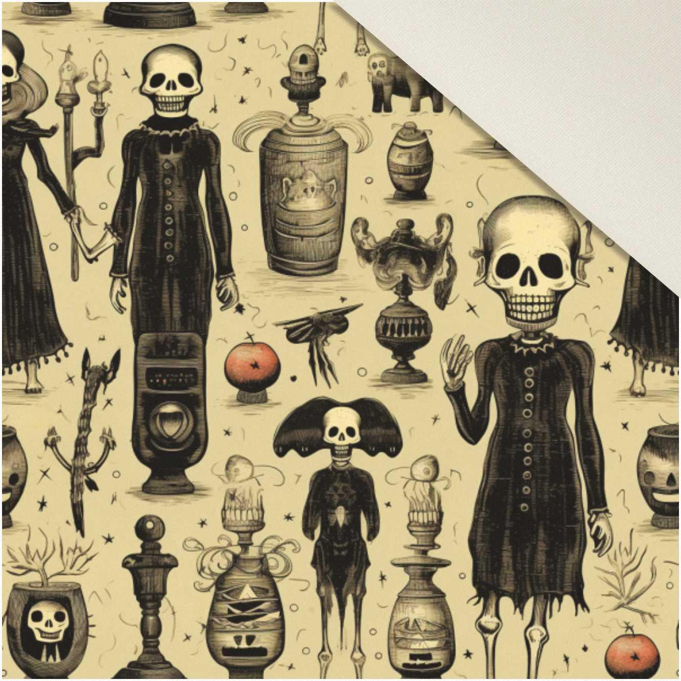 HALLOWEEN wz.2- Welur tapicerski