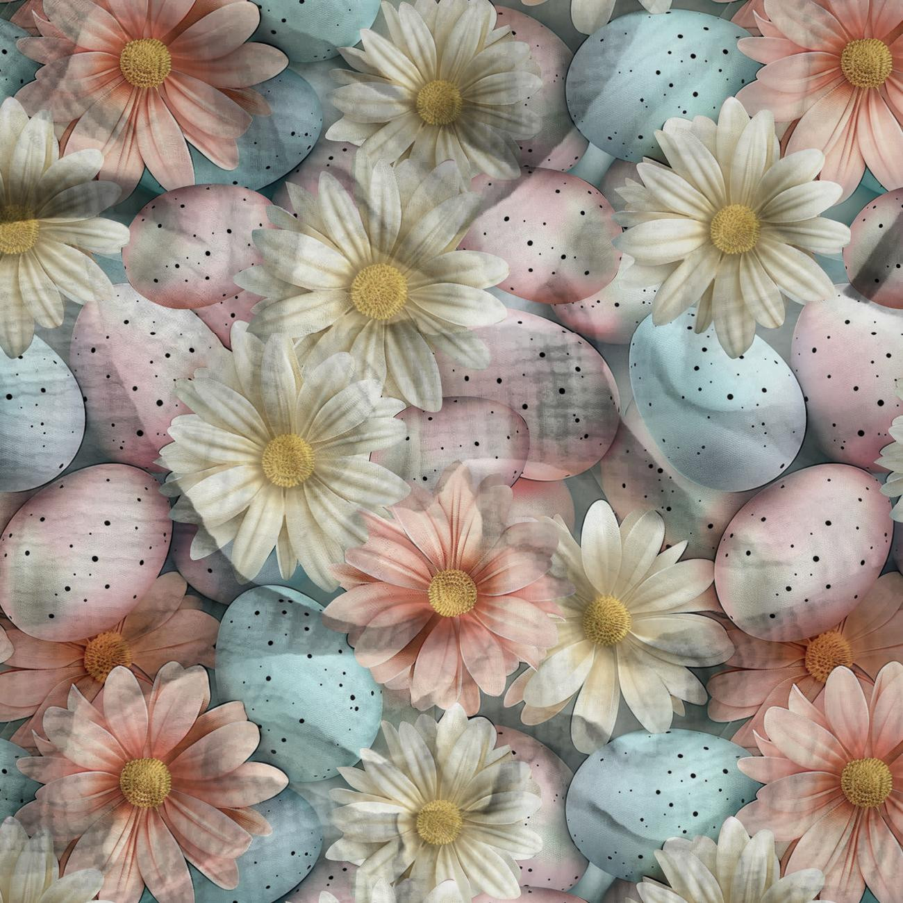 HAPPY EASTER WZ.6 - Muślin bawełniany