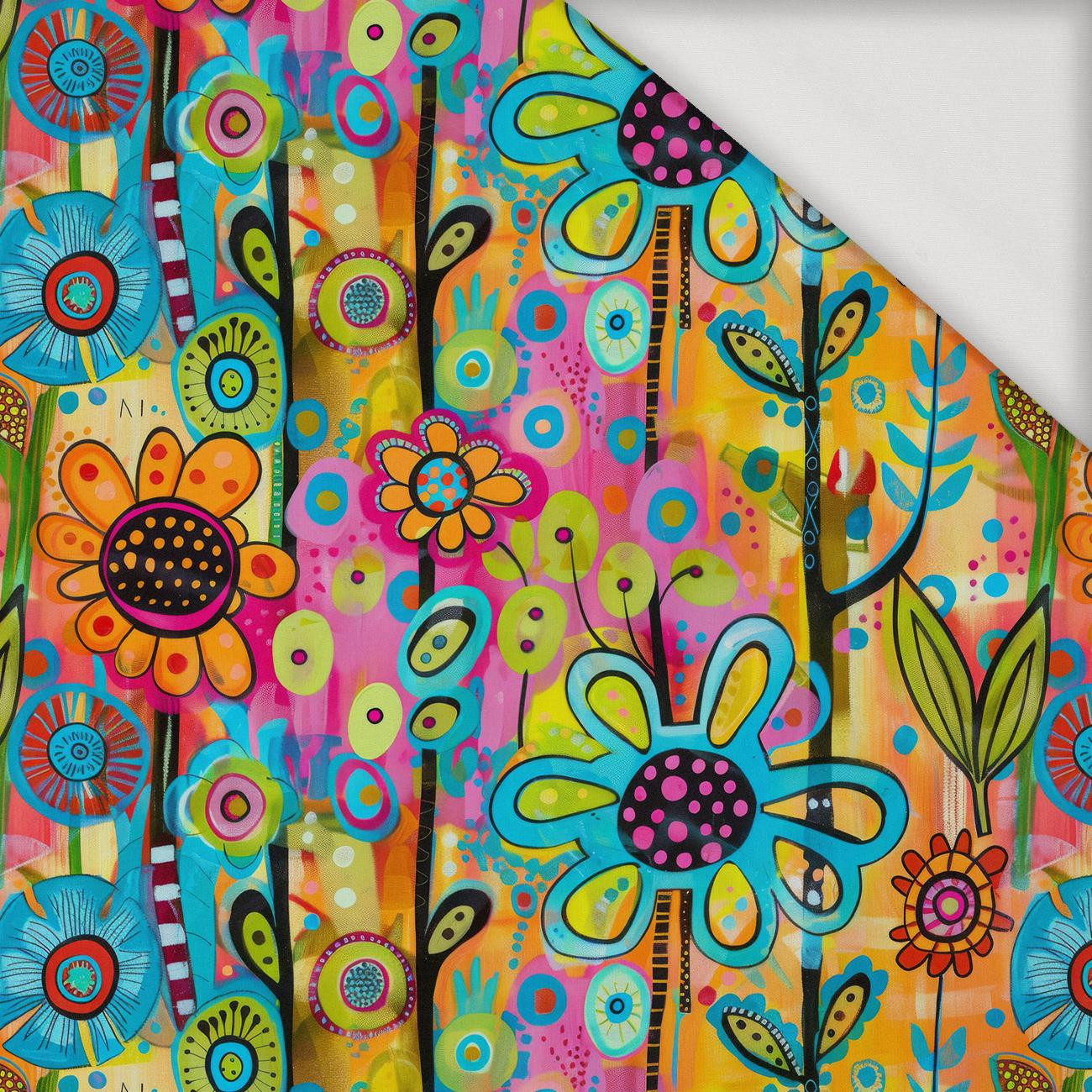 NEON FLOWERS WZ.1 - Jersey wiskozowy