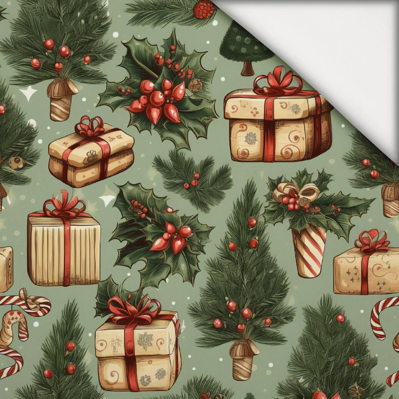 Vintage Christmas wz.13 - lekka dzianina drapana