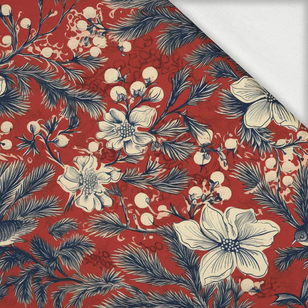 Vintage Christmas wz.15 - dzianina pętelkowa z elastanem ITY