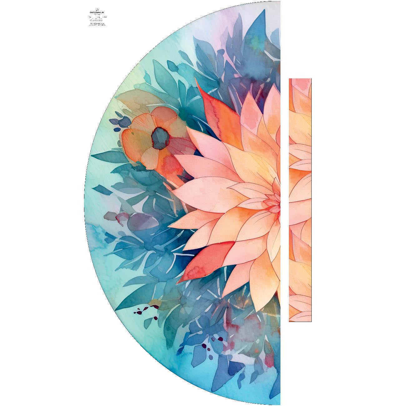 WATERCOLOR FLORAL WZ. 4 - panel na spódnicę "MAXI" - krepa