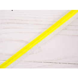 Taśma z wypustką odblaskowa - neon żółty / biała