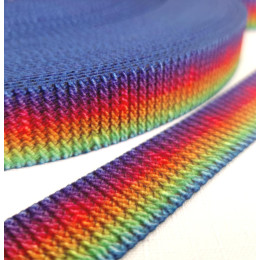 Taśma nośna parciana 25mm - Rainbow