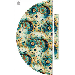 Panel na spódnicę "MAXI" - krepa/ Abstraction wz.11 