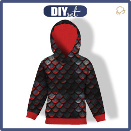 DZIECIĘCA BLUZA Z KAPTUREM (ALEX) - ANIMAL SKIN wz.11 - zestaw do uszycia