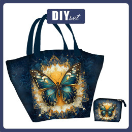 Torba XL z saszetką 2 w 1 - ANIMALS MANDALA wz.13  - zestaw do uszycia